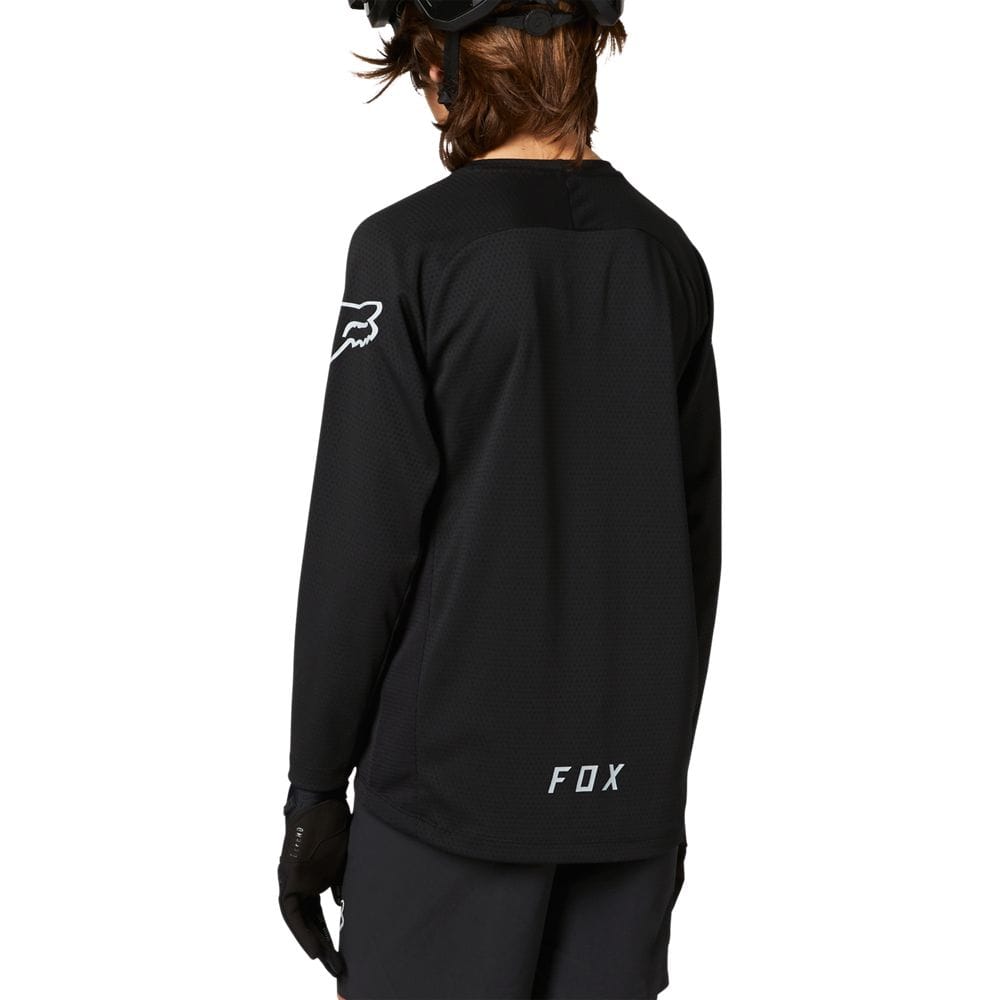 FOX YOUTH DEFEND LONG SLEEVE JERSEY - BLACK