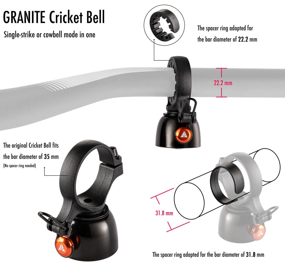 GRANITE CRICKET BELL WITH COWBELL MODE