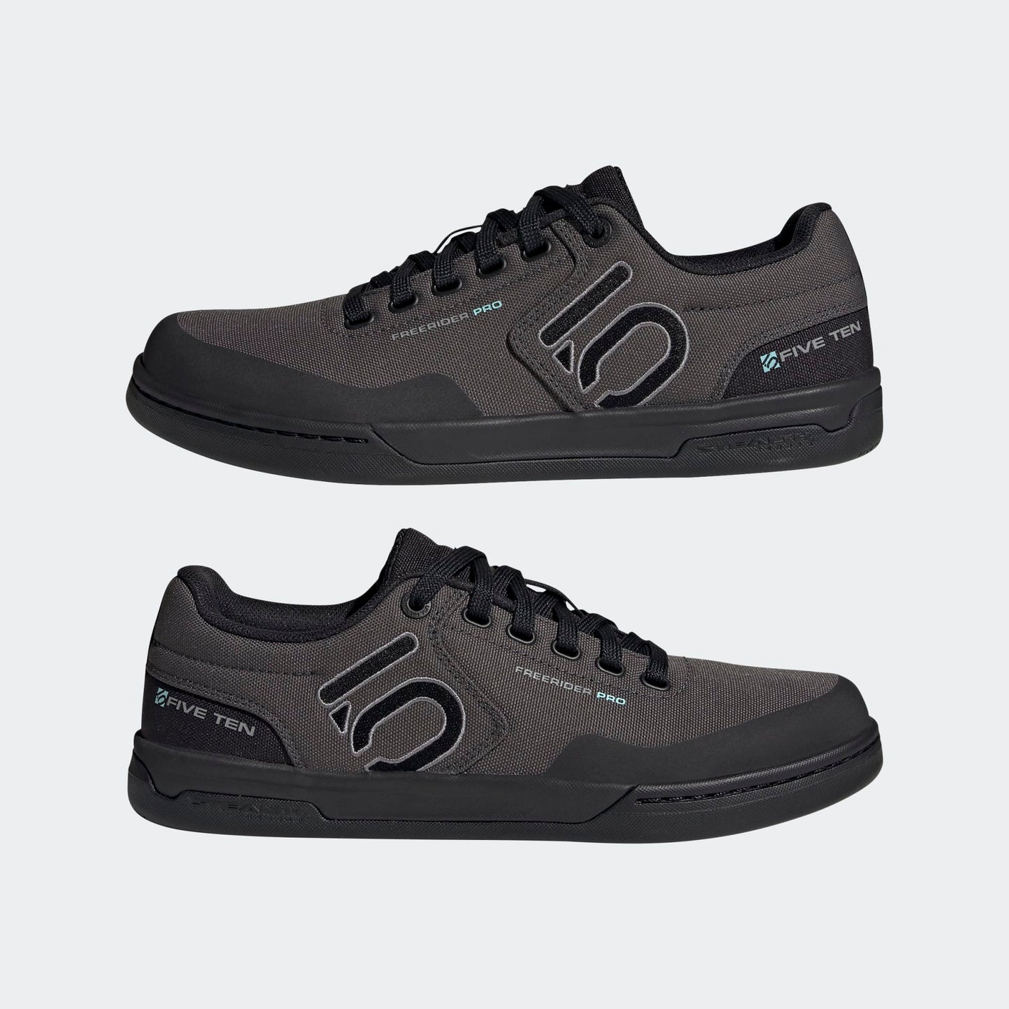 FIVE TEN FREERIDER PRO CANVAS MOUNTAIN BIKE SHOES - DGH SOLID GREY/GREY THREE/ACID MINT
