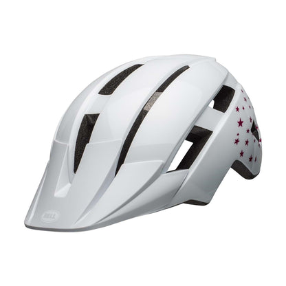 BELL SIDETRACK II UNI-SIZE CHILD HELMET - STARS GLOSS WHITE