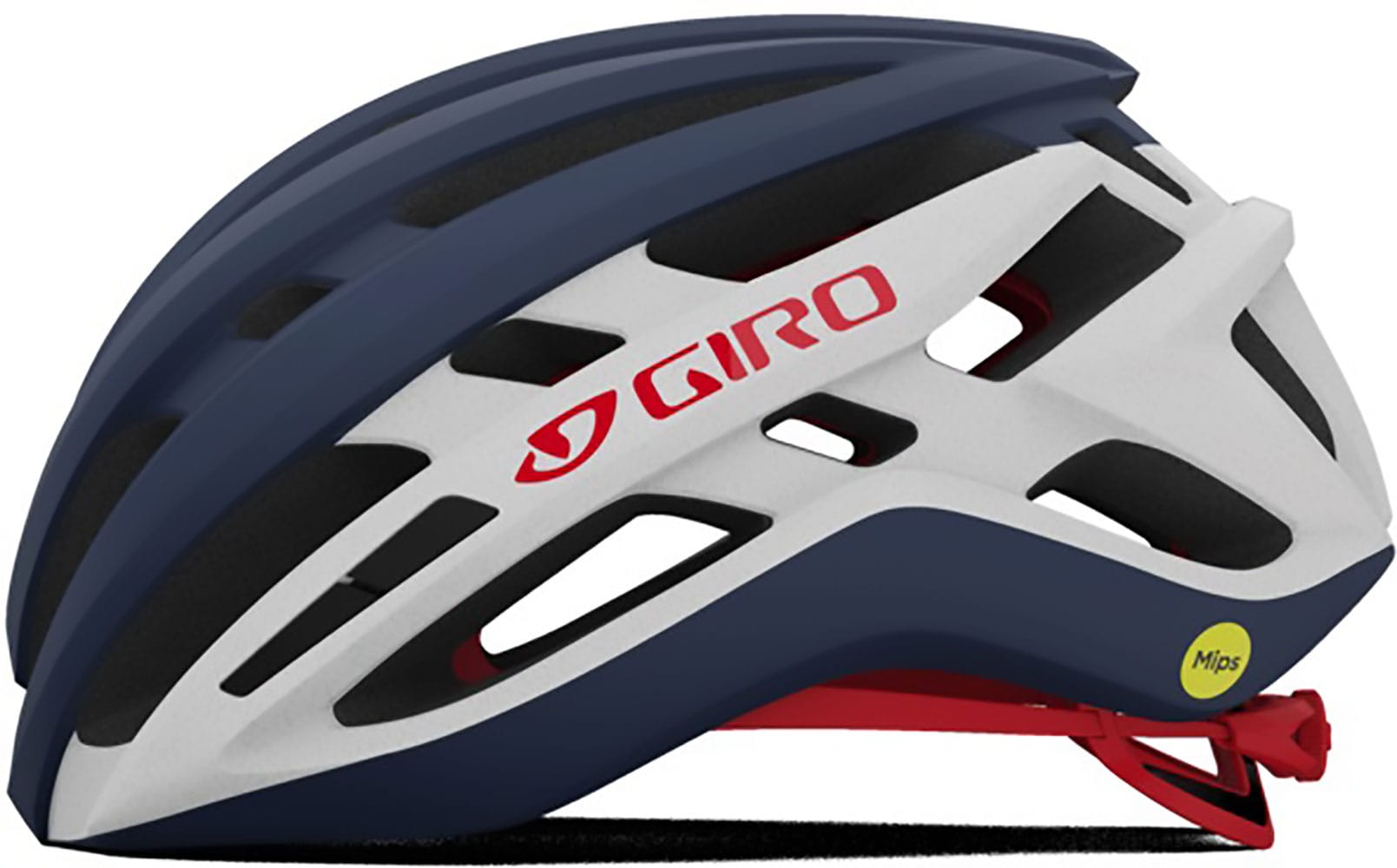 GIRO AGILIS ROAD HELMET - MATTE MIDNIGHT/WHITE/RED