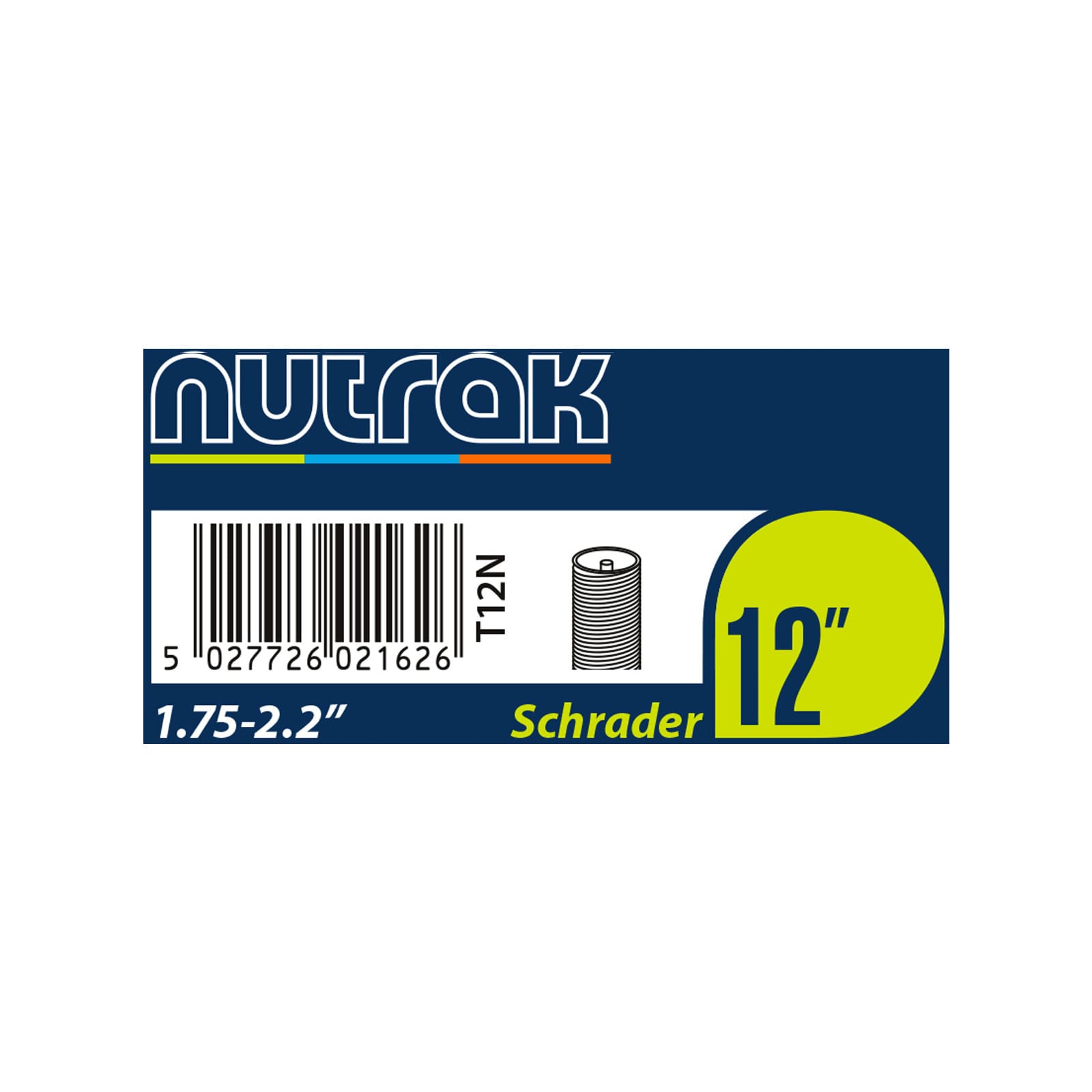 NUTRAK 12 x 1.75 - 2.125" SCHRADER INNER TUBE
