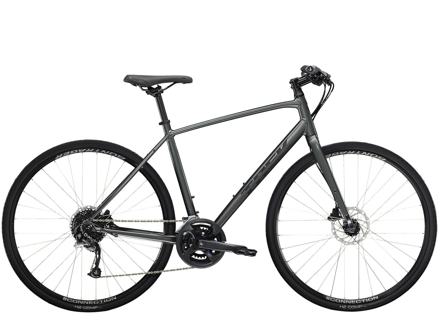 TREK FX 2 DISC HYBRID BIKE 2023 - SATIN LITHIUM GREY