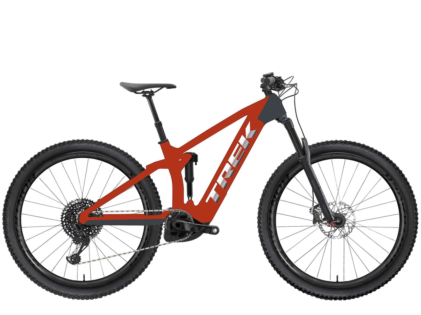 TREK RAIL 5 500W GEN 2 E-MTB BIKE 2023 - CRIMSON/LITHIUM GREY