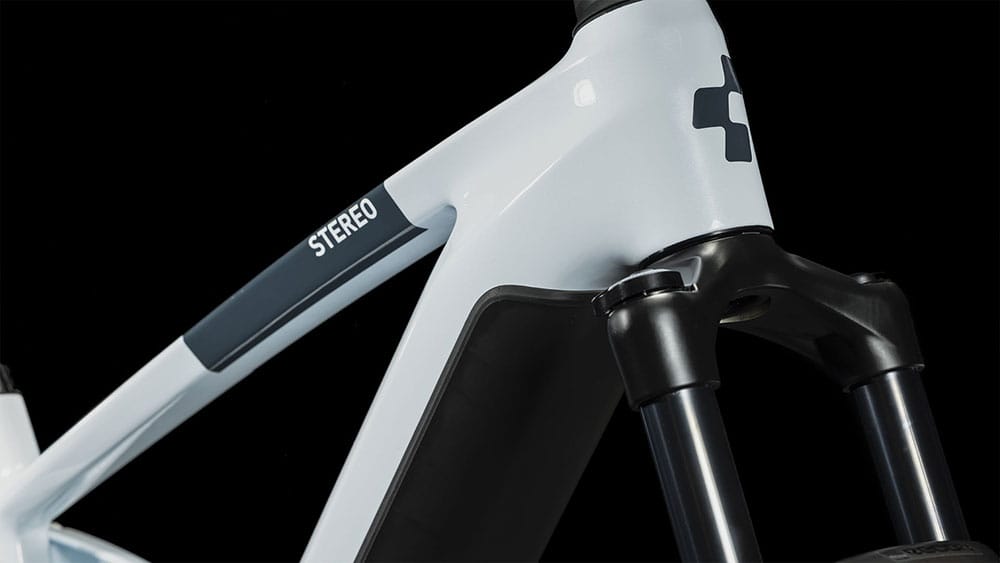 CUBE STEREO HYBRID 140 HPC PRO 750 E-MTB BIKE 2023 - FROST WHITE´N´GREY