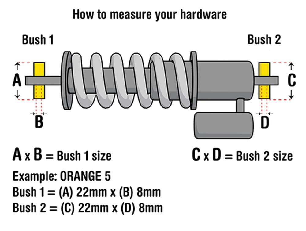 BURGTEC OFFSET SHOCK HARDWARE - 21.8X8MM