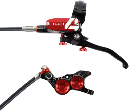 HOPE TECH 4 V4 DISC BRAKE LEFT LEVER - BLACK/RED