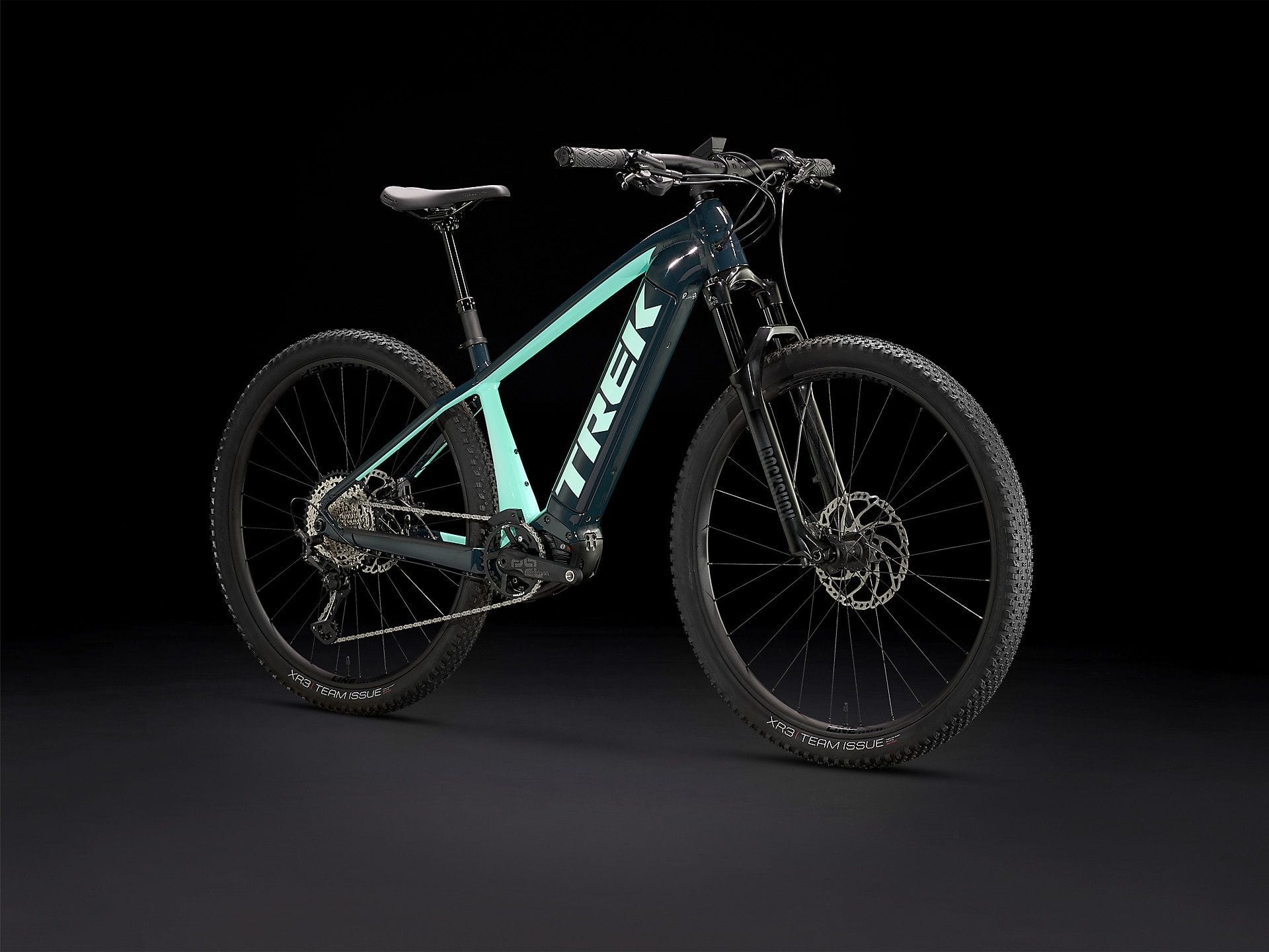 TREK POWERFLY 7 GEN 3 HARDTAIL E-MTB BIKE 2023 NAUTICAL NAVY/MIAMI GREEN