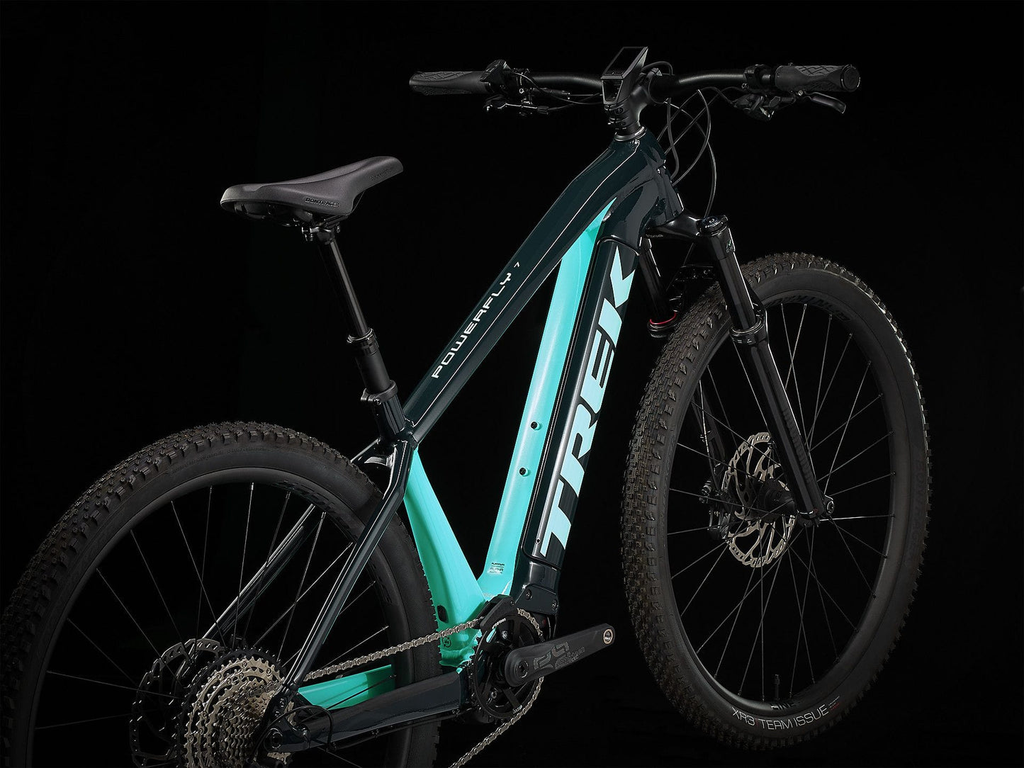 TREK POWERFLY 7 GEN 3 HARDTAIL E-MTB BIKE 2023 - NAUTICAL NAVY/MIAMI GREEN