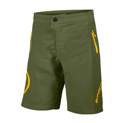 ENDURA KIDS MT500JR SHORT WITH LINER - OLIVE GREEN