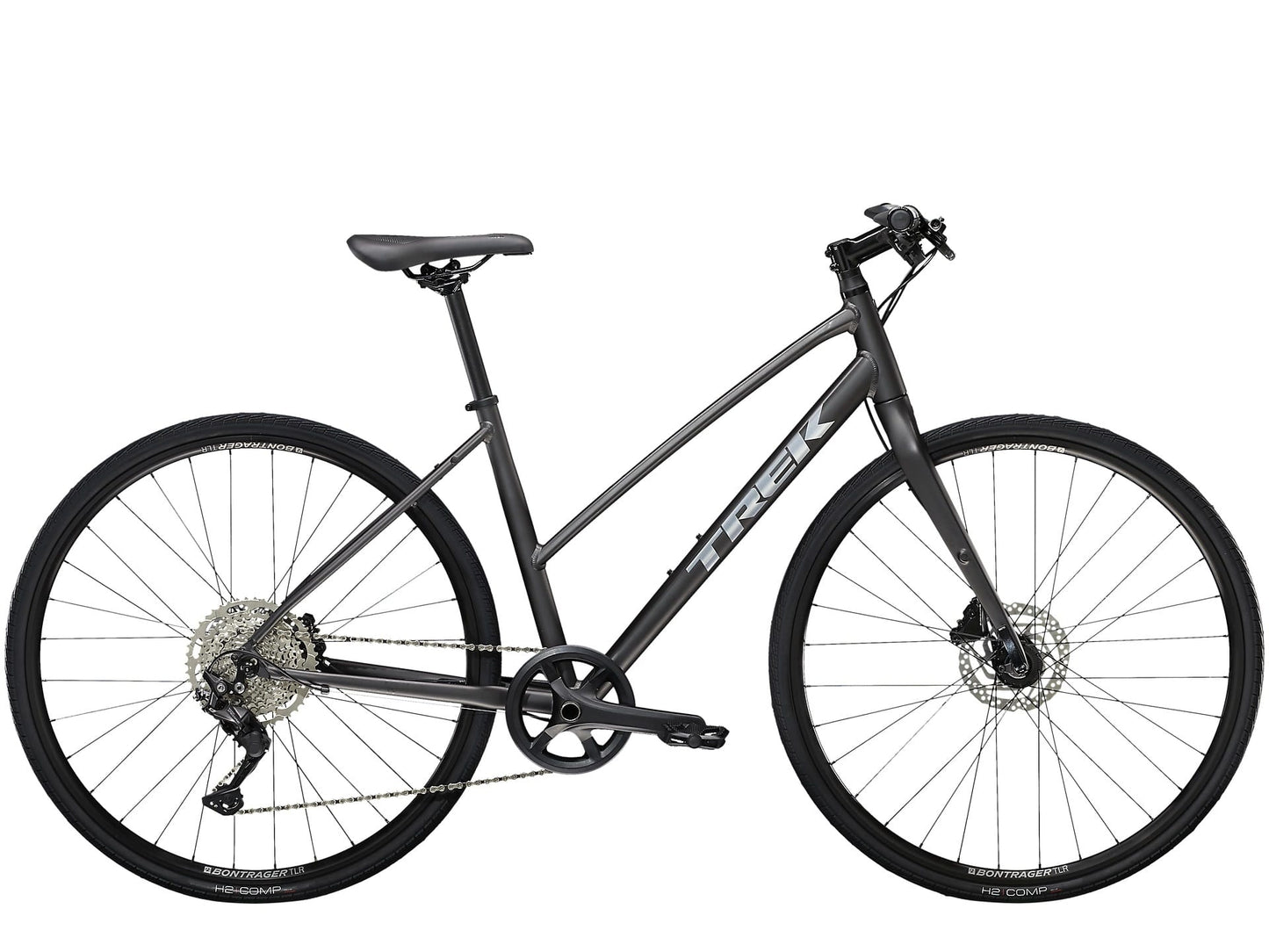 TREK FX 3 DISC STAGGER HYBRID BIKE 2023 - MATTE DNISTER BLACK