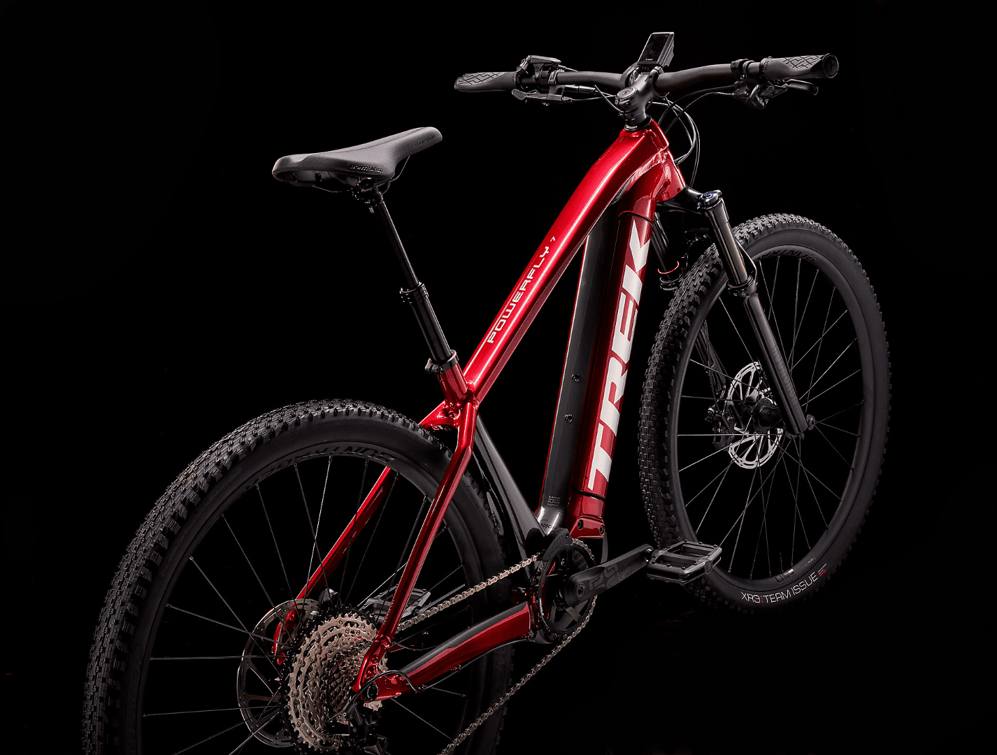 TREK POWERFLY 7 GEN 4 HARDTAIL E-MTB BIKE 2024 - CRIMSON/LITHIUM GREY