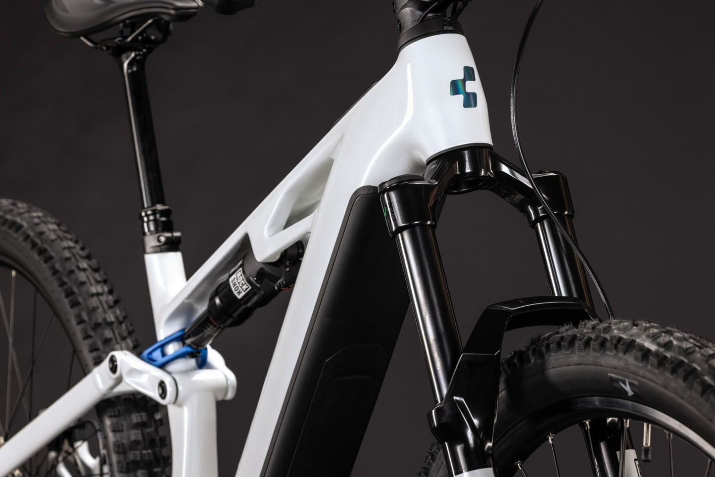 CUBE STEREO HYBRID ONE44 HPC PRO 800 eMTB BIKE 2027 METALLICWHITE 'N' BLUE