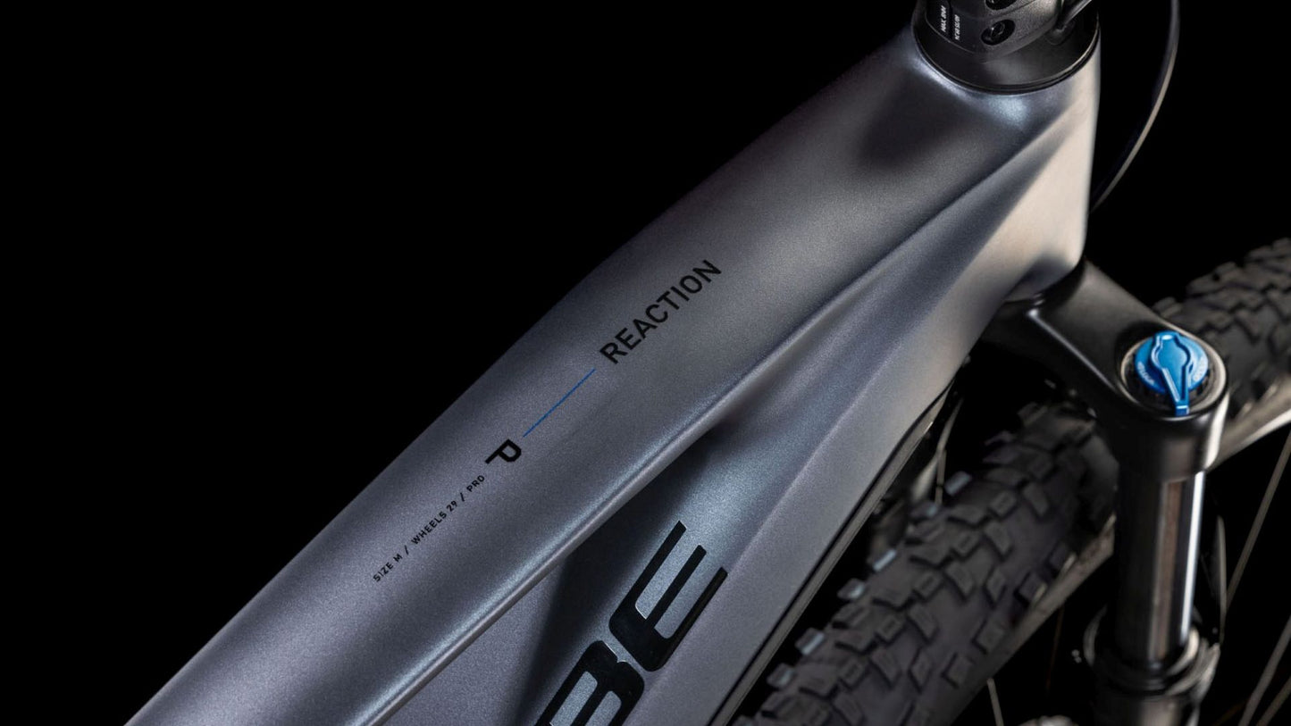 CUBE REACTION HYBRID PRO 800 eMTB BIKE 2025 METALLICGREY' N 'BLACK