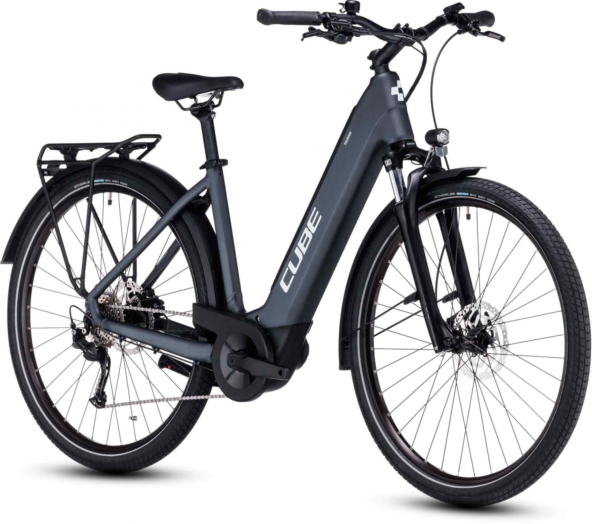 CUBE TOURING HYBRID ONE 500 EASY ENTRY E-BIKE 2023 - GREY ´N´ WHITE