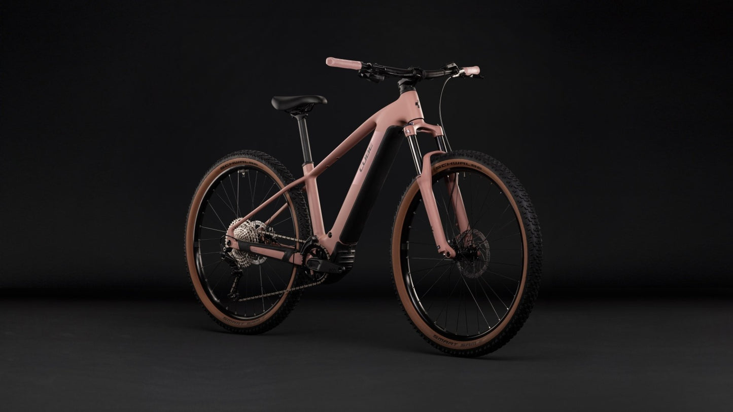 CUBE REACTION HYBRID PERFORMANCE 720 FE HARDTAIL eMTB BIKE 2027 RUBY 'N' BLACK