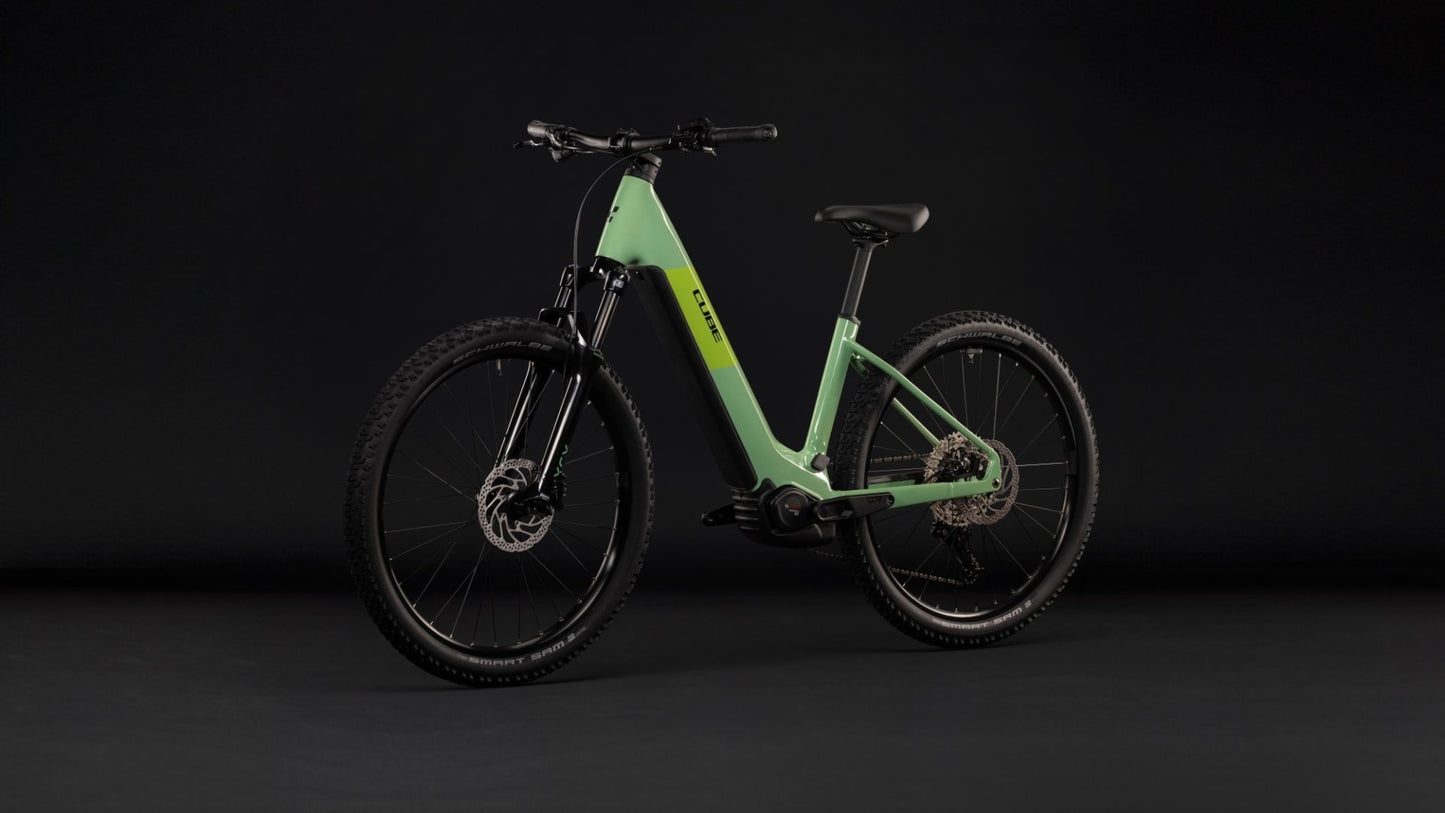 CUBE REACTION HYBRID ONE 720 HARDTAIL eMTB BIKE 2027 CACTUS 'N' BLACK (EASY ENTRY)