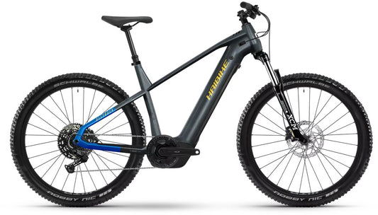 HAIBIKE ALLTRACK 6.5 HARDTAIL eMTB BIKE 2025 GLOSS GREY/BLUE/YELLOW