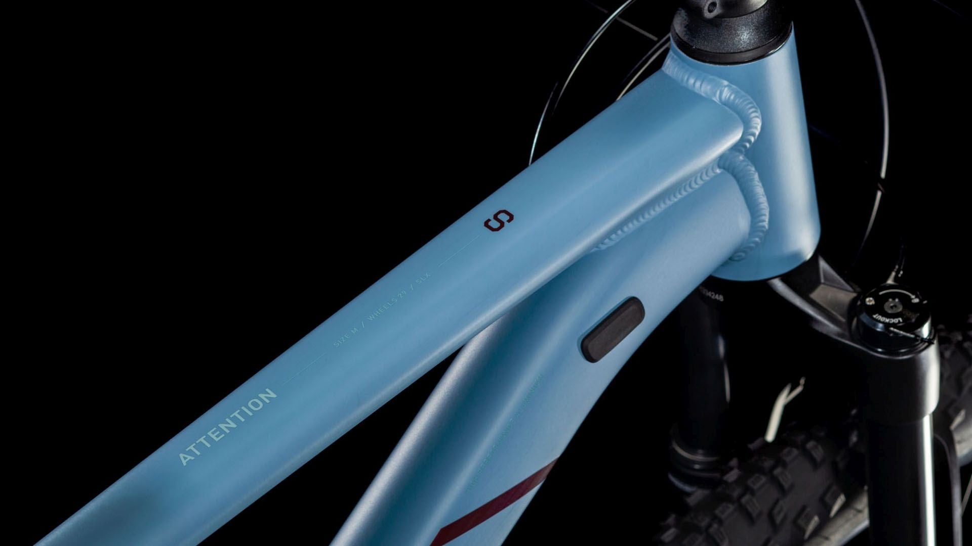 CUBE ATTENTION SLX HARDTAIL MTB BIKE 2025 PIGEONBLUE' N 'RUBYRED