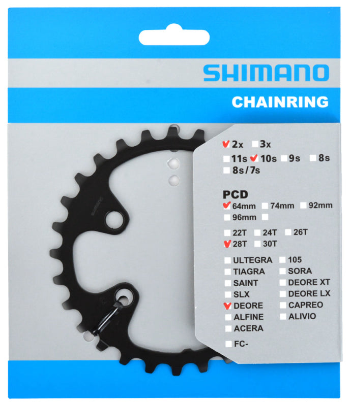SHIMANO DEORE 10-SPEED CHAINRING FOR 38/28T