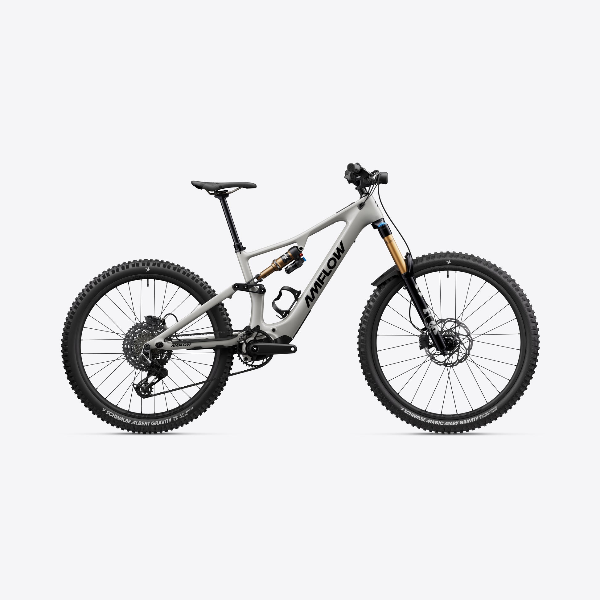 AMFLOW PX CARBON PRO 700Wh FULL SUSPENSION eMTB BIKE 2027 MOONSTONE GREY
