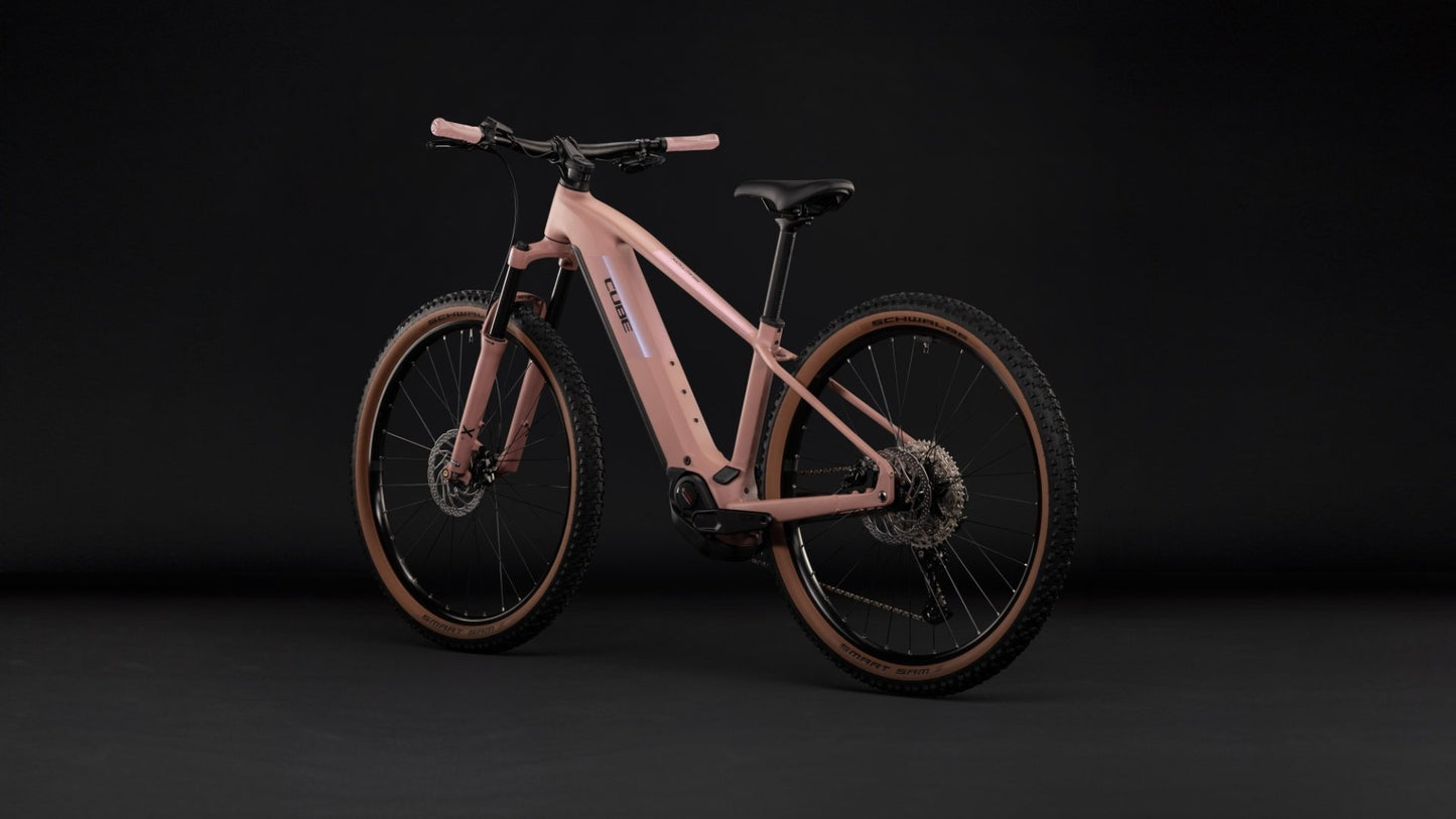 CUBE REACTION HYBRID PERFORMANCE 720 FE HARDTAIL eMTB BIKE 2027 RUBY 'N' BLACK