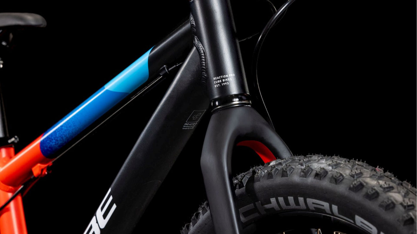 CUBE REACTION 200 PRO KID'S MTB BIKE 2026 BLACK' N 'BLUE' N 'RED