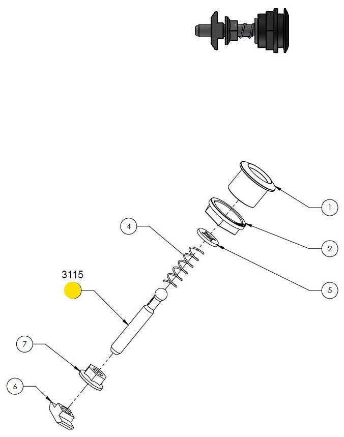 CUBE BATTERY COVER PUSH BUTTON BOLT M6 3115