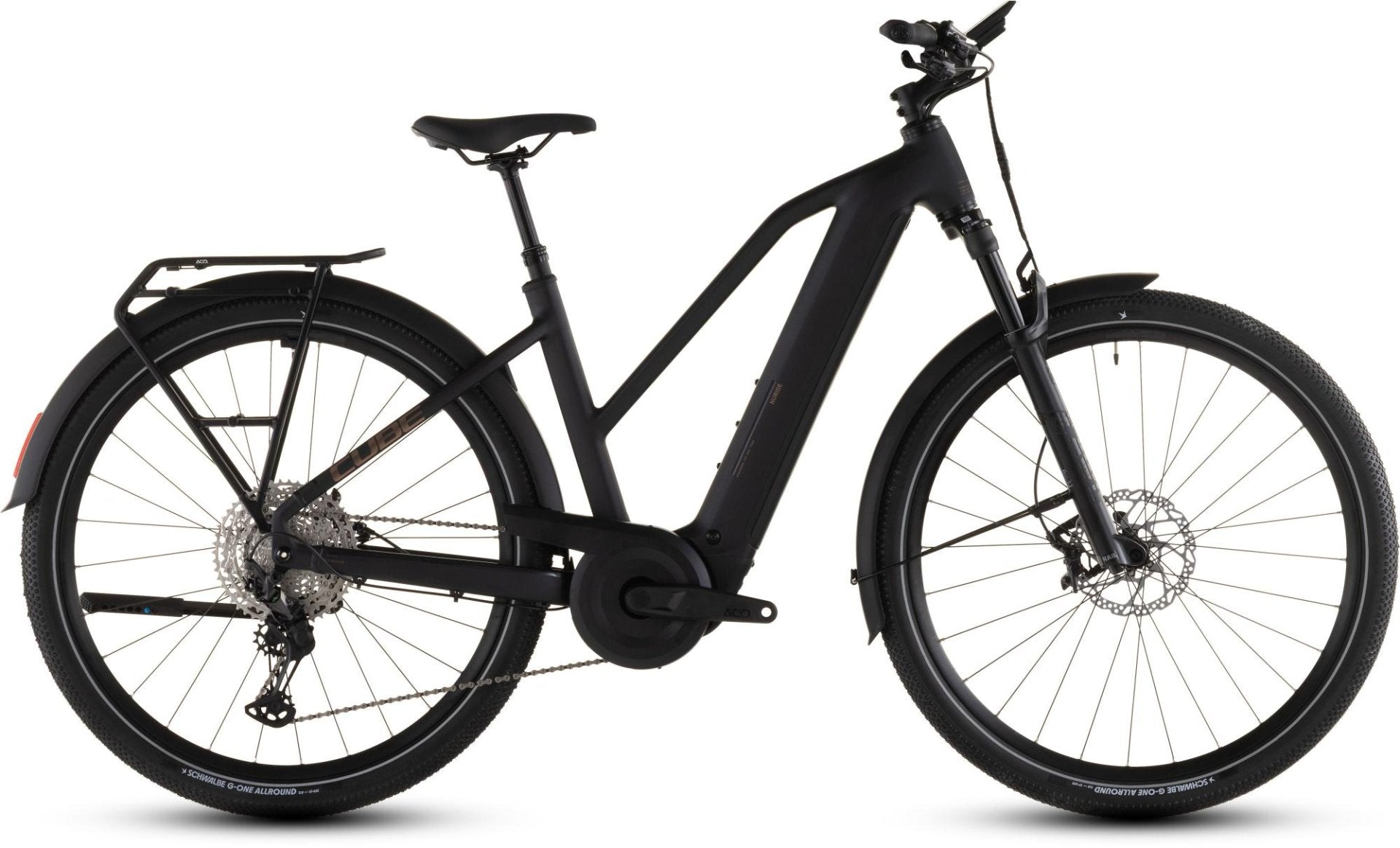 CUBE NURIDE HYBRID SLX 800 TRAPEZE eTREKKING BIKE 2026 BLACK' N 'GOLD