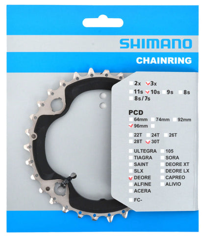 SHIMANO DEORE 10-SPEED CHAINRING FOR FC-M6000-3 40/30/22T