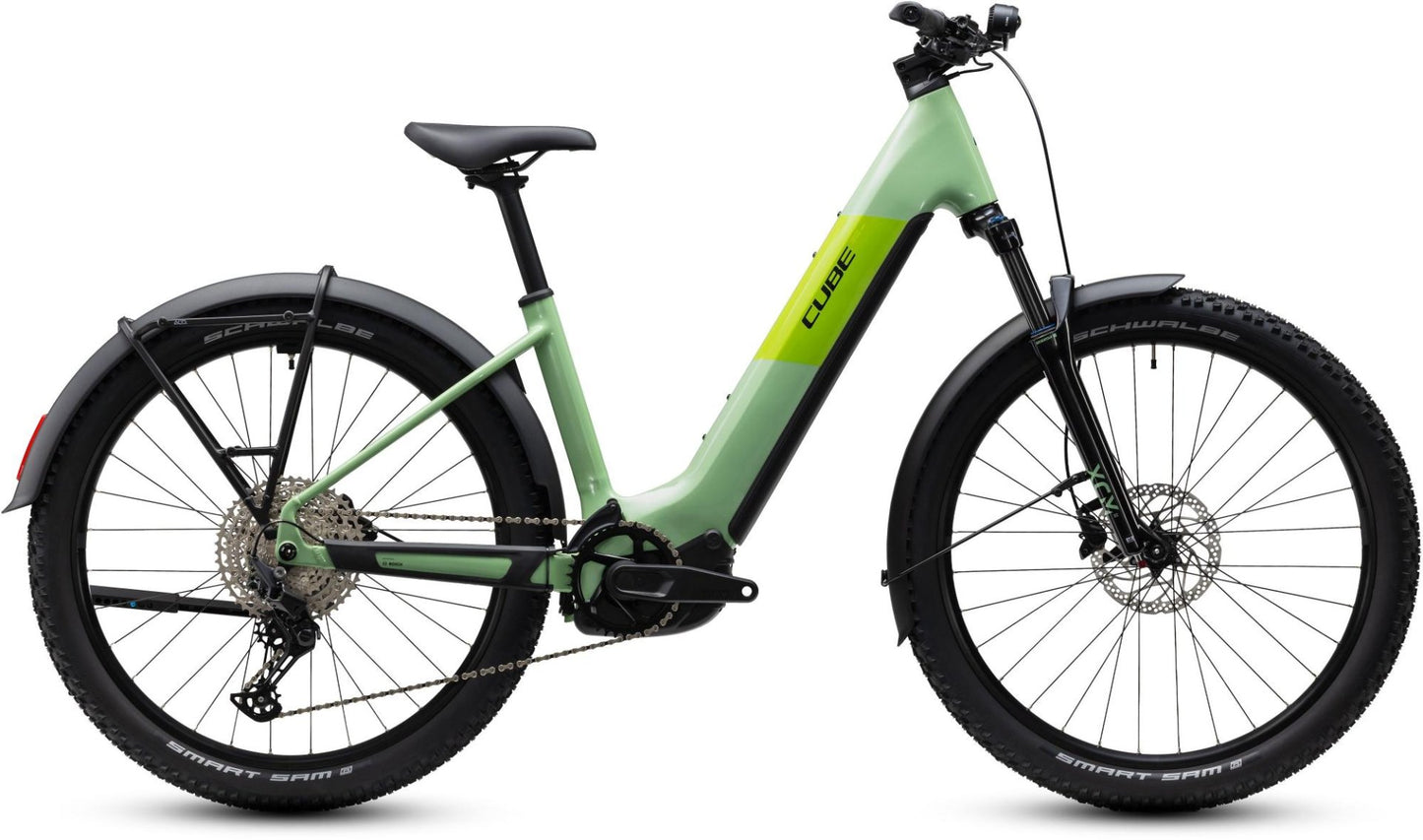 CUBE REACTION HYBRID ONE 720 FE HARDTAIL eMTB BIKE 2027 CACTUS 'N' BLACK (EASY ENTRY)