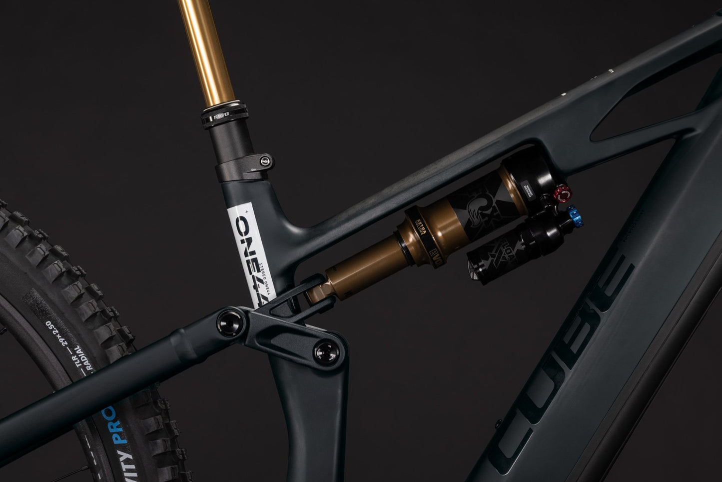 CUBE STEREO HYBRID ONE44 HPC AT 800 eMTB BIKE 2027 CARBON 'N' WHITE