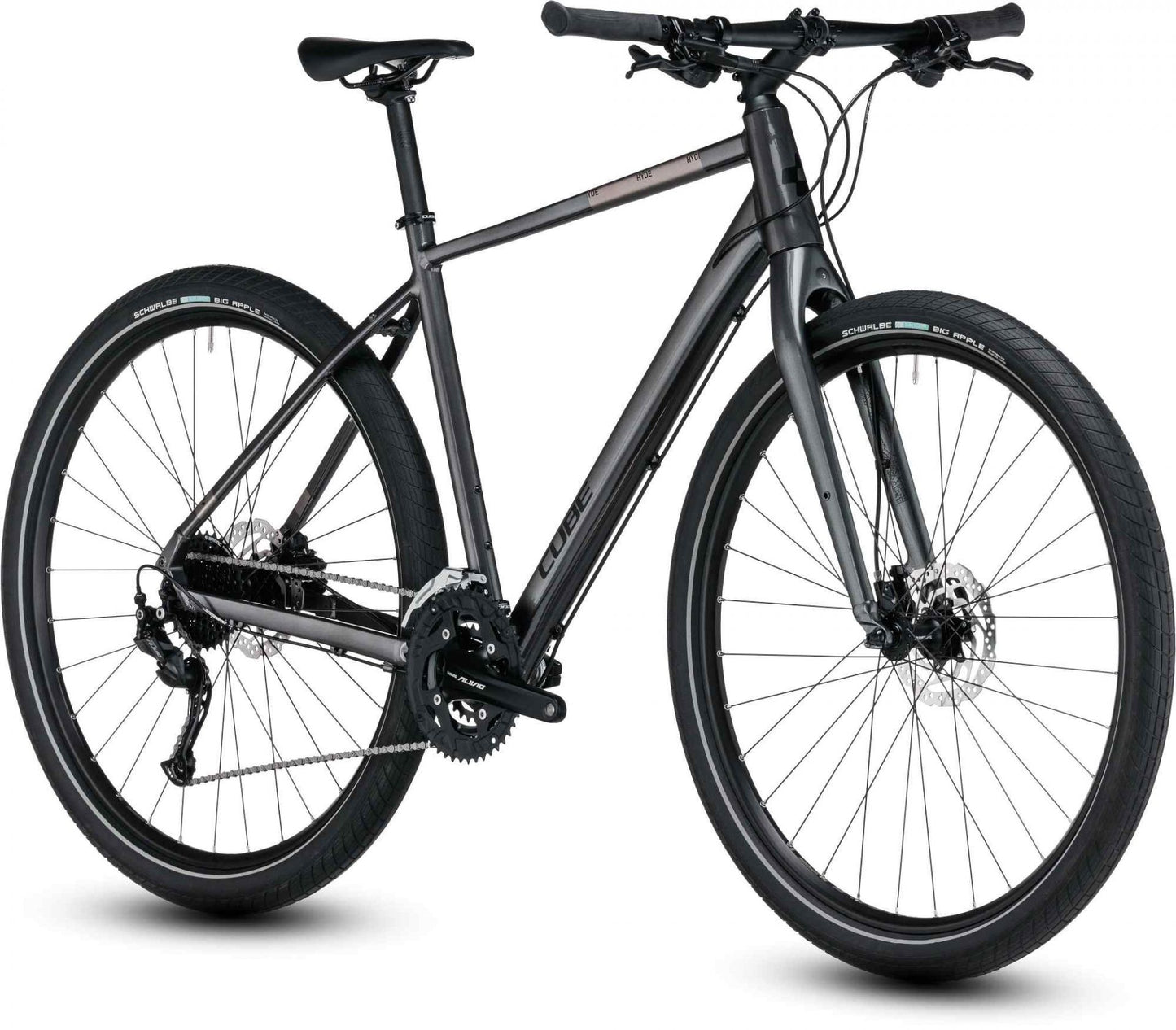 CUBE HYDE CITY BIKE 2023 GRAPHITE 'N' BLACK