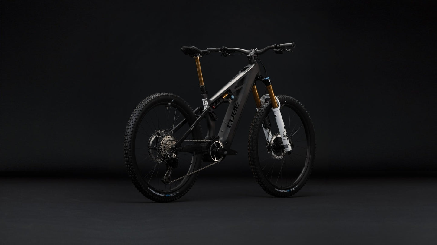 CUBE STEREO HYBRID ONE77 HPC AT 800 eMTB BIKE 2027 CARBON 'N' WHITE