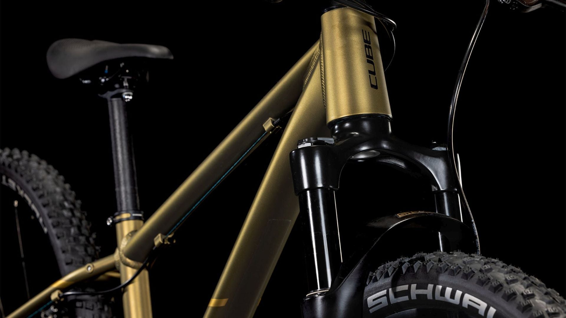 CUBE REACTION 240 TM KID'S MTB BIKE 2026 GOLDENLIME' N 'BLACK