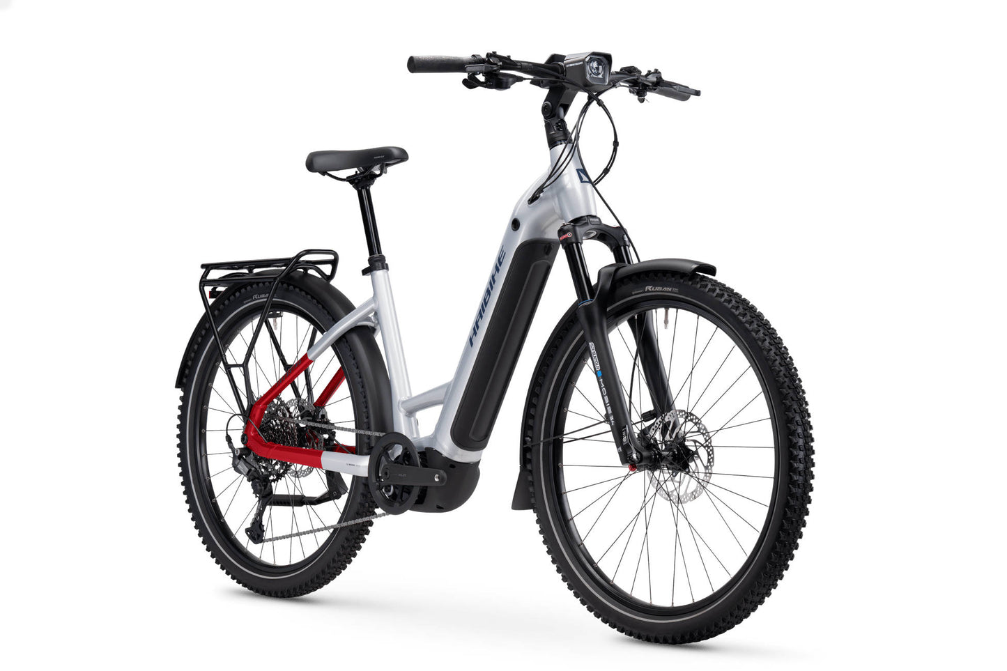 HAIBIKE TREKKING 7 LOW HARDTAIL eMTB BIKE 2025 GLOSS SOFT GREY/RED/BLUE