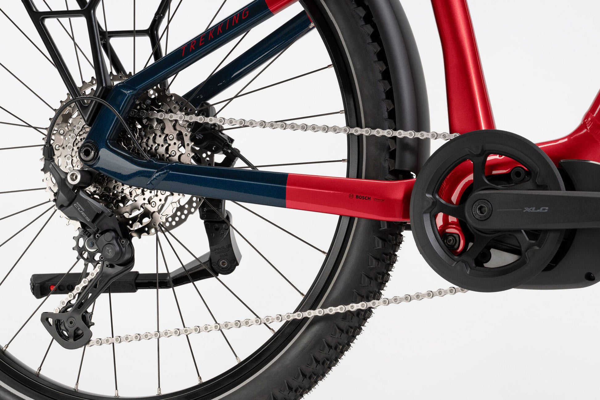 HAIBIKE TREKKING 7 LOW HARDTAIL eMTB BIKE 2025 GLOSS FRUITY RED/BLUE