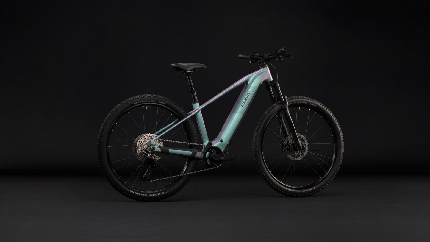 CUBE REACTION HYBRID PRO 800 HARDTAIL eMTB BIKE 2027 POLARLIGHT 'N' BLACK