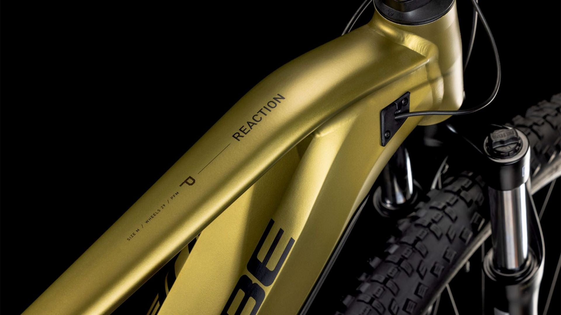 CUBE REACTION HYBRID PERFORMANCE 500 eMTB BIKE 2025 GOLDENLIME' N 'BLACK