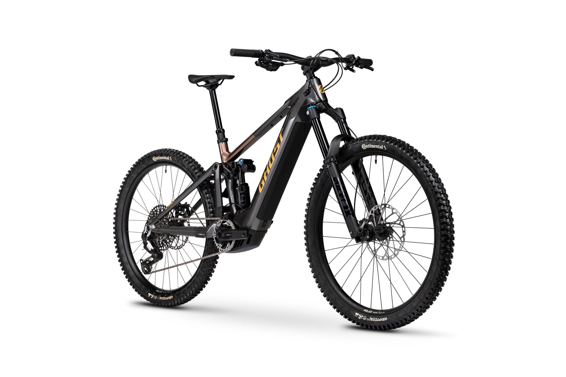 GHOST E-RIOT CF PRO FS eMTB BIKE 2026 HEAVY METAL/DEEP COFFEE