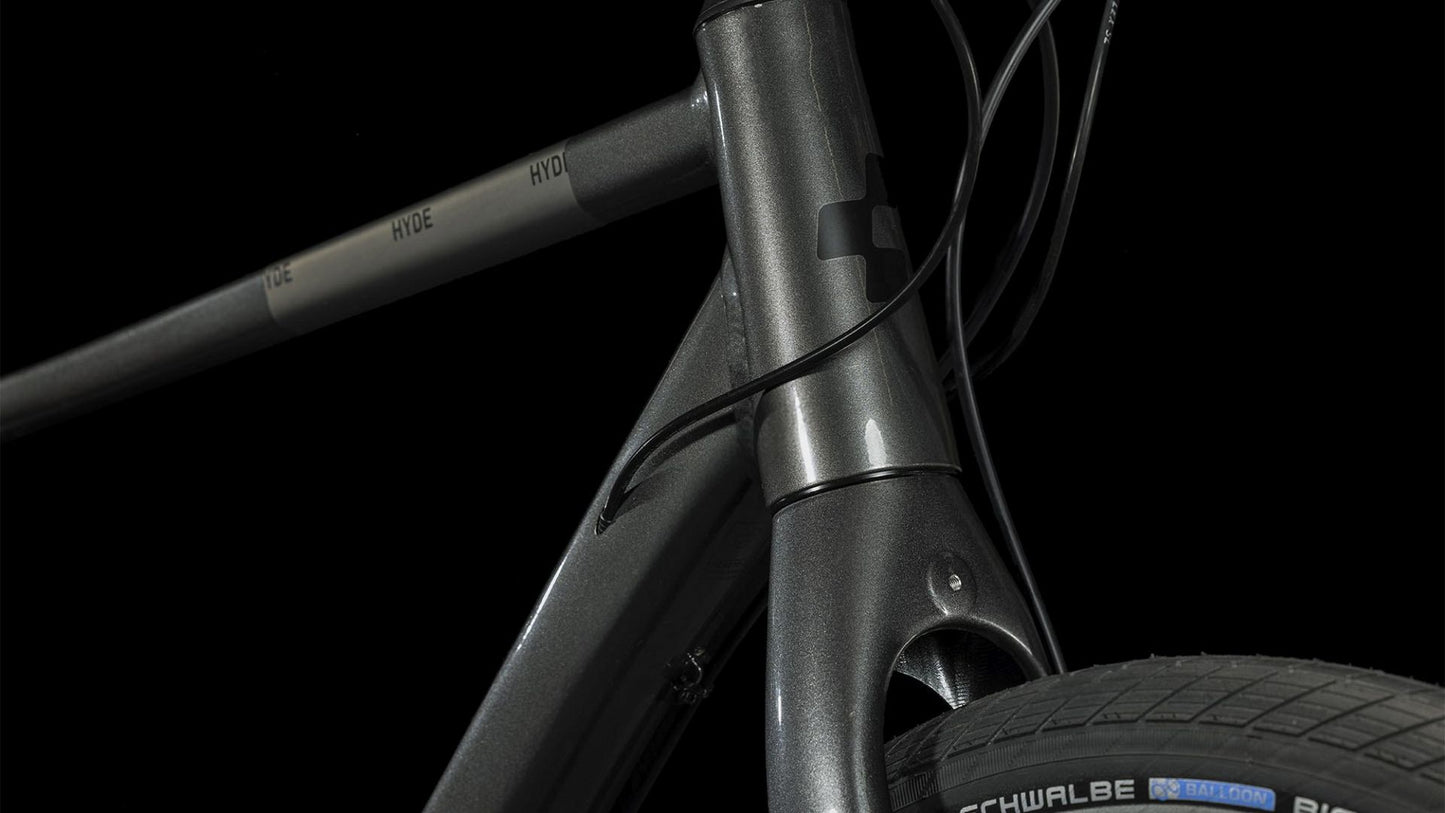 CUBE HYDE CITY BIKE 2023 GRAPHITE 'N' BLACK