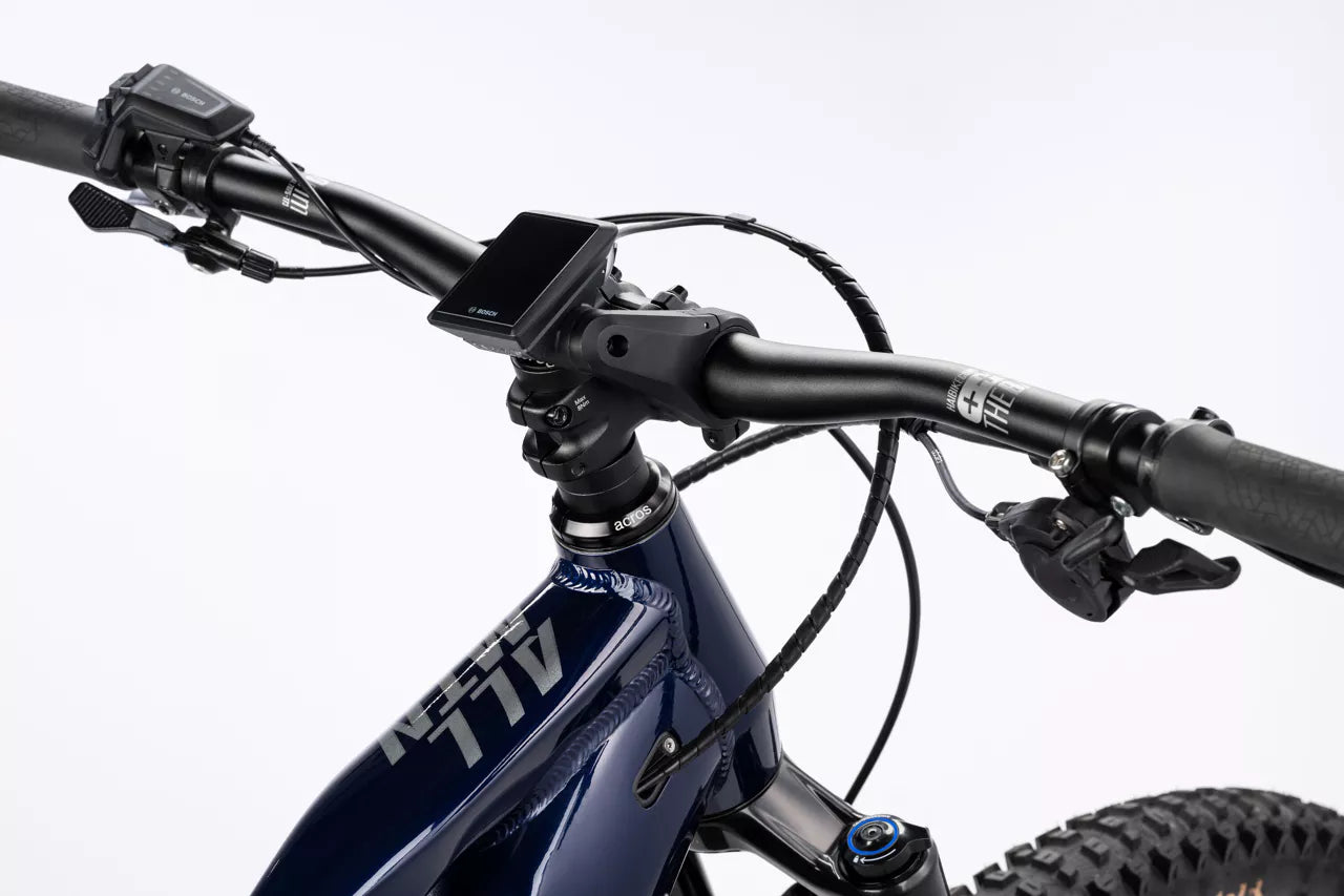 HAIBIKE ALLMTN 6 FULL SUSPENSION eMTB BIKE 2025 GLOSSY OCEAN BLACK/GREY