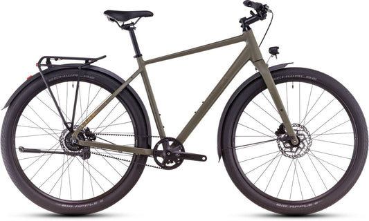 CUBE HYDE PRO FE CITY BIKE 2025 DUSTYOLIVE' N 'GOLD