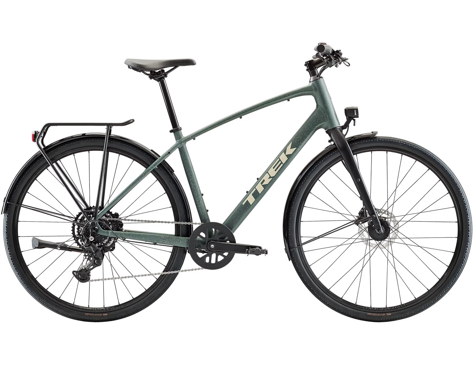 TREK FX SPORT AL EQUIPPED HYBRID BIKE 2026 KESWICK GREEN/LICHEN GREEN SPLATTER