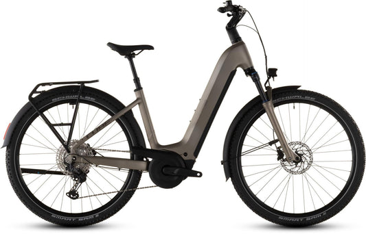 CUBE NURIDE HYBRID PRO 600 EASY ENTRY eTREKKING BIKE 2026 FLASHSTONE' N 'CHROME