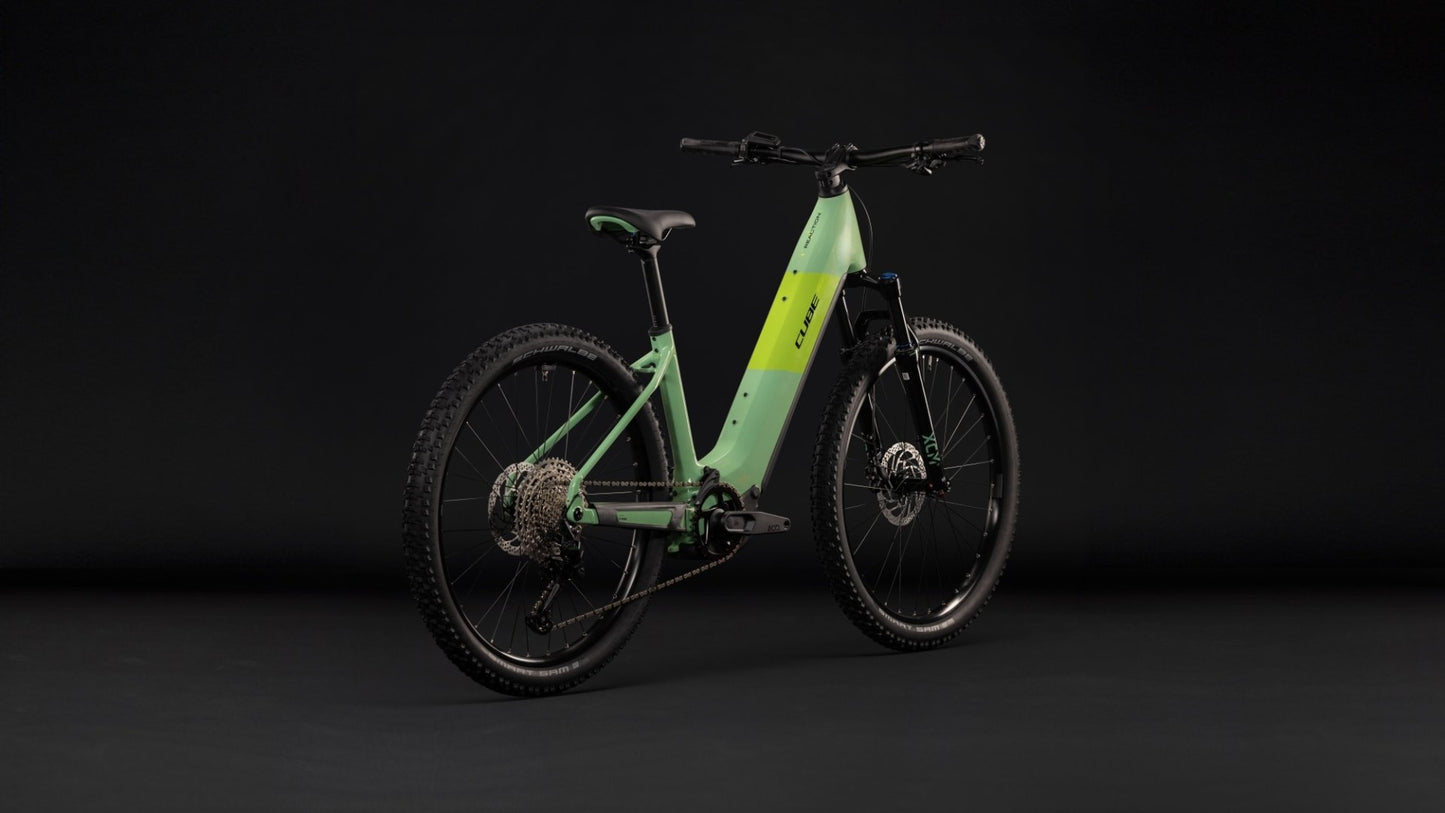 CUBE REACTION HYBRID ONE 720 HARDTAIL eMTB BIKE 2027 CACTUS 'N' BLACK (EASY ENTRY)
