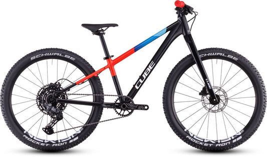 CUBE REACTION 240 PRO KID'S MTB BIKE 2026 BLACK' N 'BLUE' N 'RED