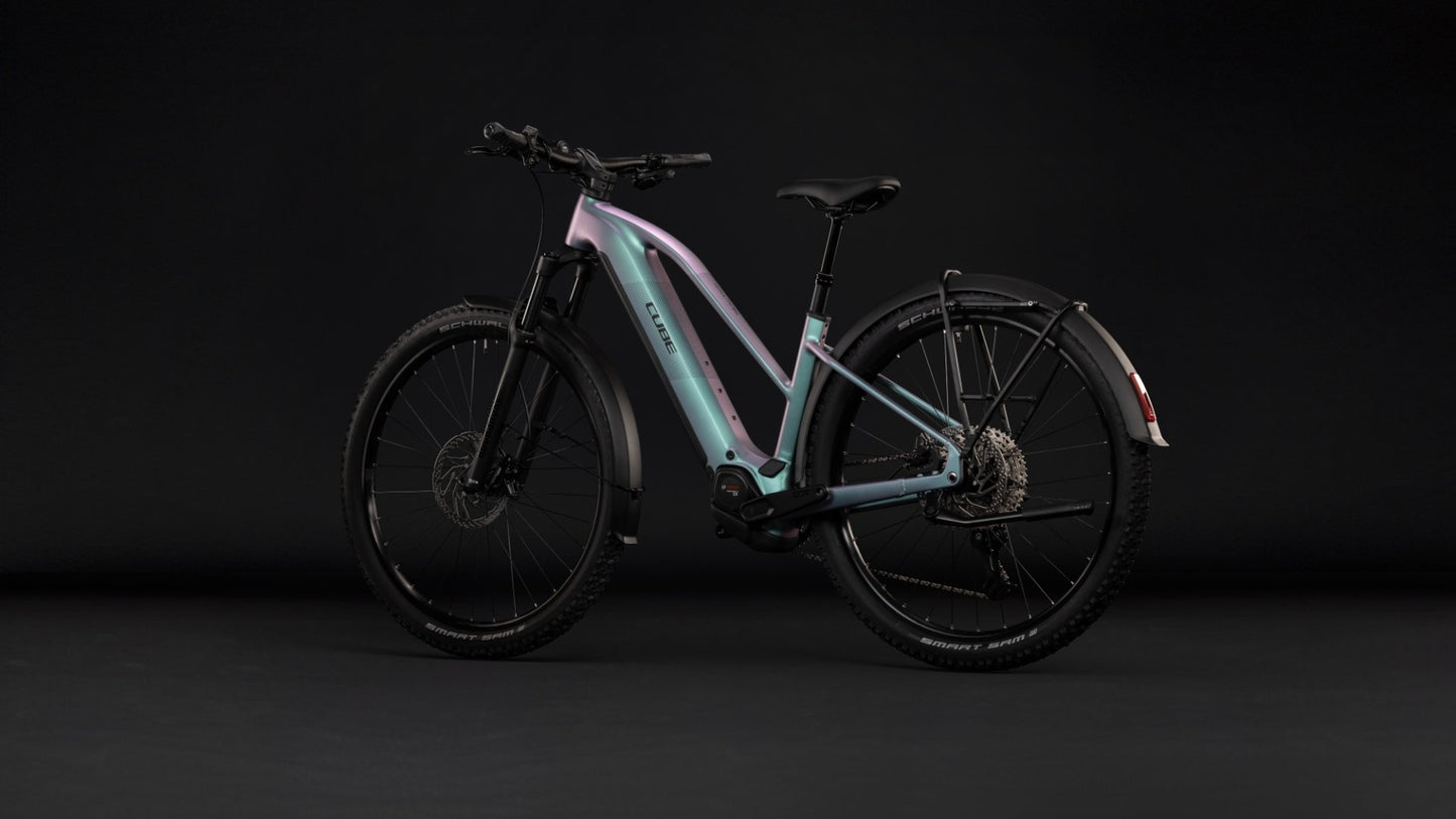 CUBE REACTION HYBRID PRO 800 FE HARDTAIL eMTB BIKE 2027 POLARLIGHT 'N' BLACK (TRAPEZE)