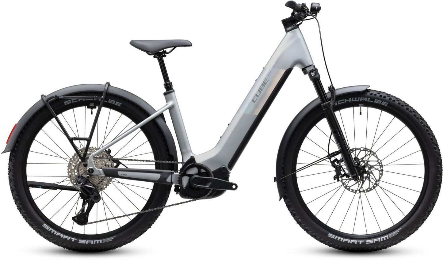 CUBE REACTION HYBRID SLX 800 FE HARDTAIL eMTB BIKE 2027 PLATINUM 'N' REFLEX (EASY ENTRY)