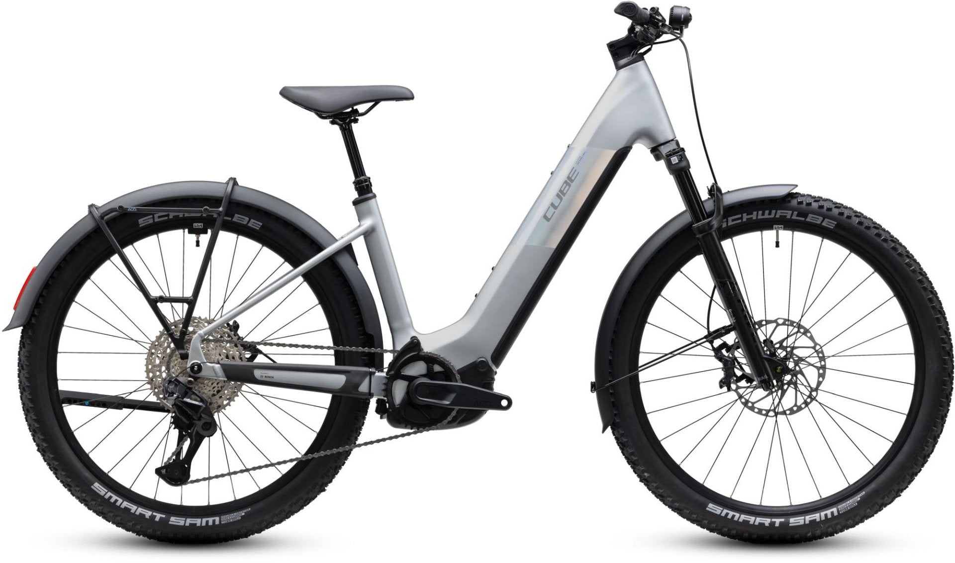 CUBE REACTION HYBRID SLX 800 FE HARDTAIL eMTB BIKE 2027 PLATINUM 'N' REFLEX (EASY ENTRY)
